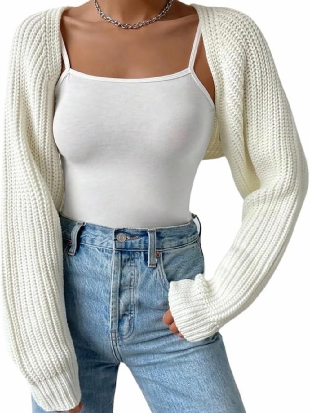 Forever 21 - knitted white cardigan